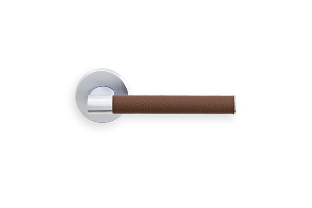 leather brass handles